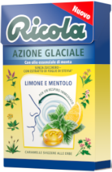 Ricola - Azione Glaciale Limone Mentolo, astuccio 50g